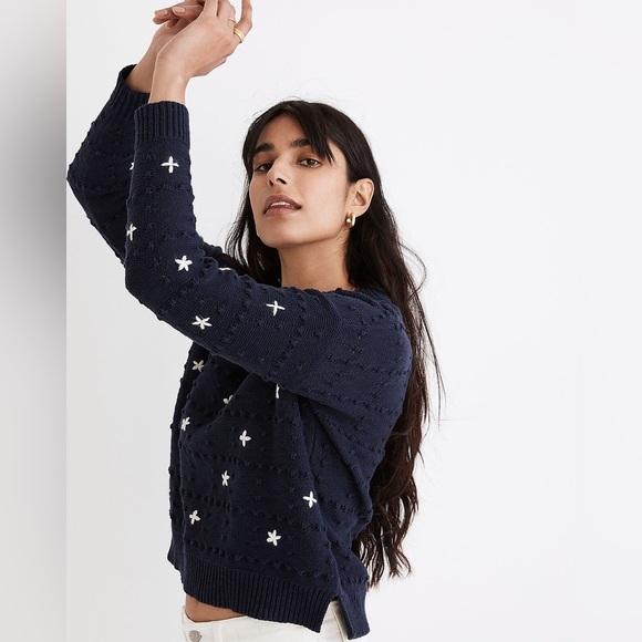 Madewell Sweaters - NWT! Madewell Embroidered Sandlin Pullover Sweater XS